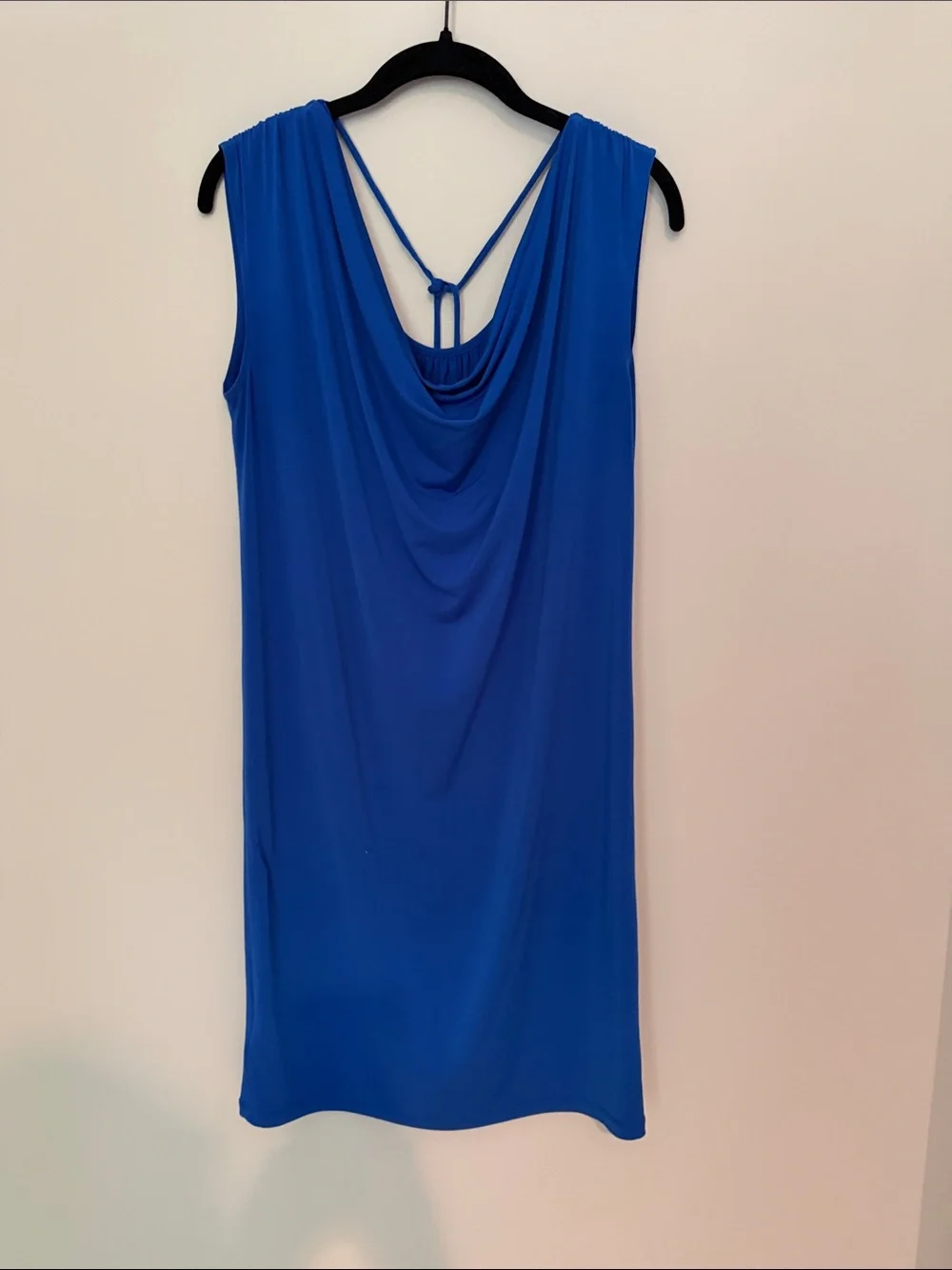 Michael Kors Royal Blue Sleeveless Dress with Draped Neck
